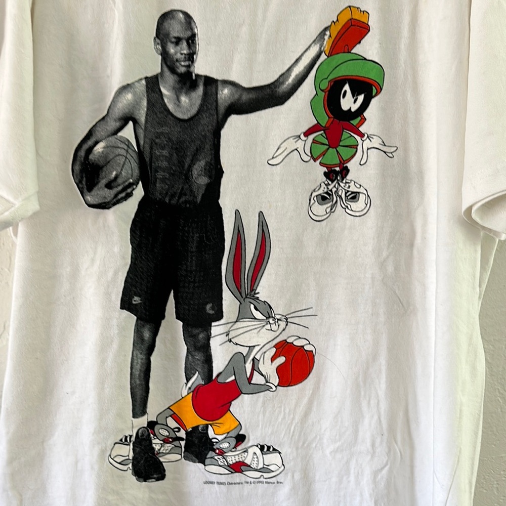 Vintage Nike 1993 Michael Jordan Space Jam Bugs Bunny T Shirt - Picture 6 of 9